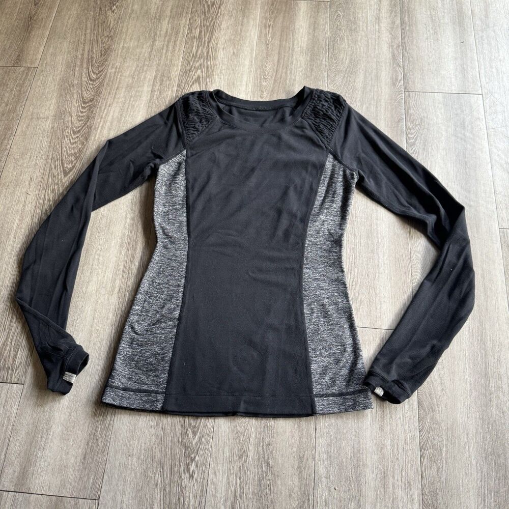 Lululemon Swiftly Tech Colorblock Long Sleeved Top Size 4 Athleisure Active Yoga - Picture 12 of 16